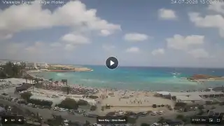 Thumbnail July 24, 2026 12:00 Ayia Napa Cyprus - Nissi Beach Panorama