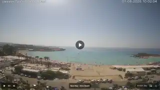 Thumbnail August 1, 2026 07:00 Ayia Napa Cyprus - Nissi Beach Panorama